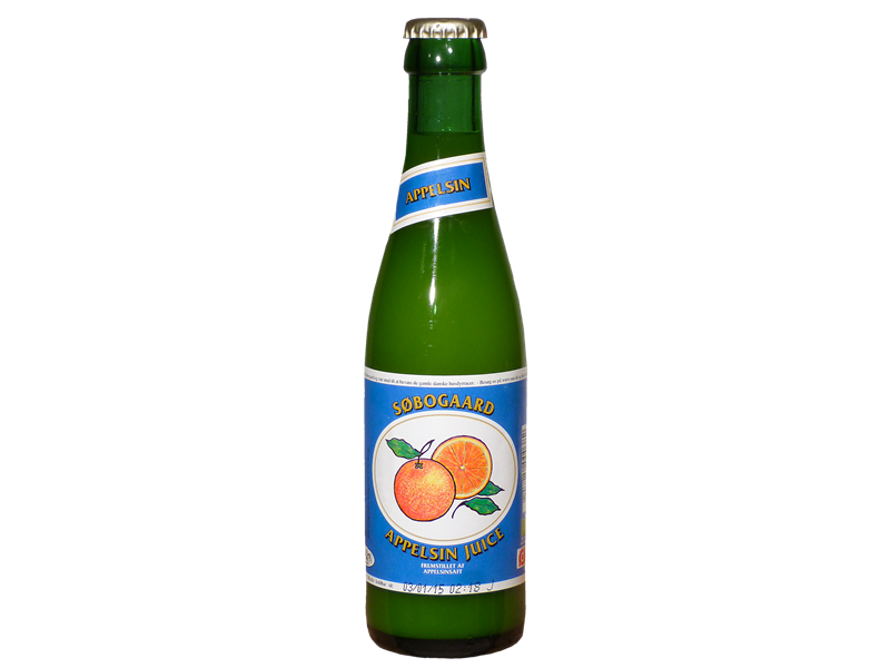 Søbogaard  Appelsin  øko 25 cl. 24 stk.