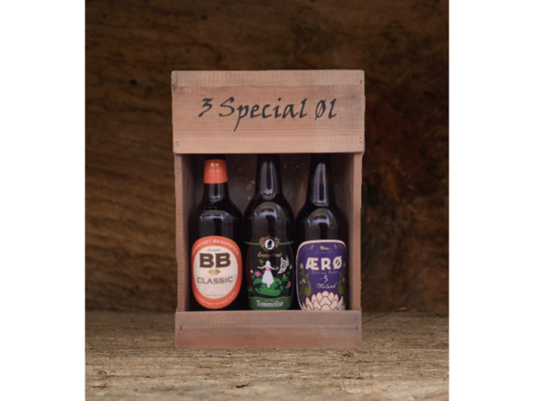 Træ/danske øl m/3x50 cl. - sæson
