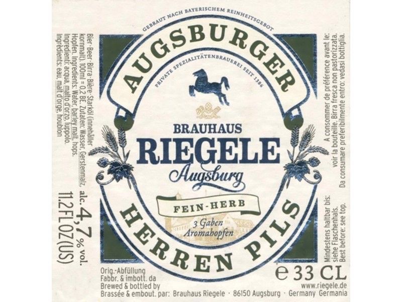 Riegele Augsburg Herren pils 30 ltr