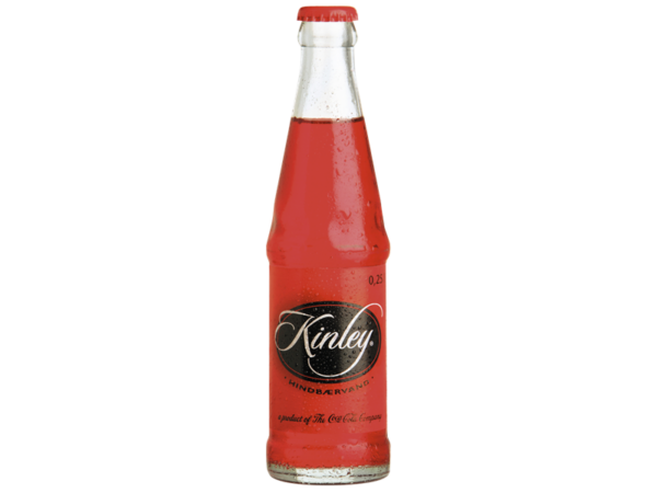Kinley Hindbærvand 25 cl.Flasker 30 stk.