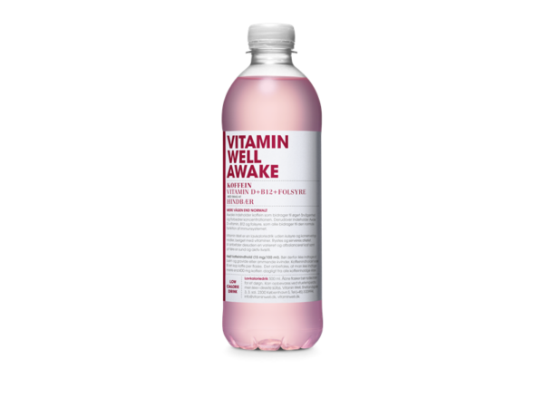 Vitamin Well Awake, hindbær 50 cl./ 12 s