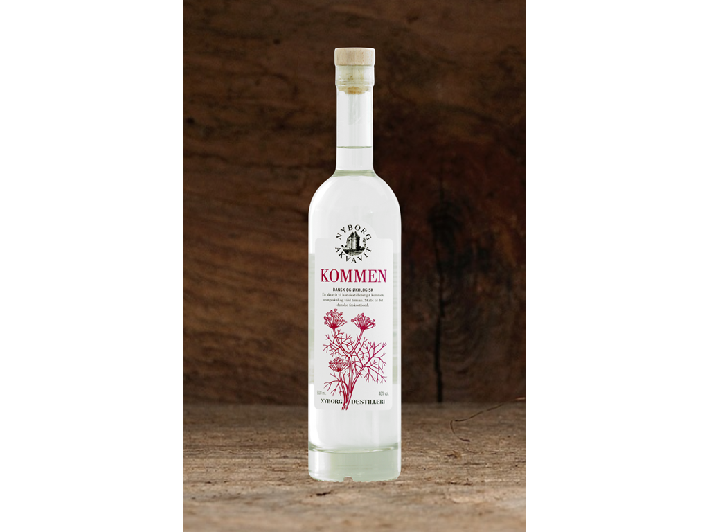 Nyborg ND akvavit kommen 50 cl. 1 stk.