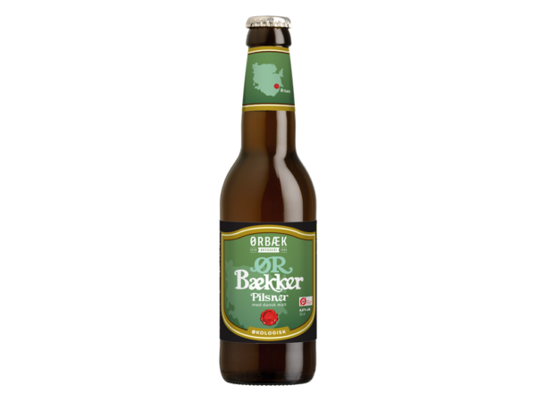 Ørbækker Pilsner øko 33 cl. 12 stk.