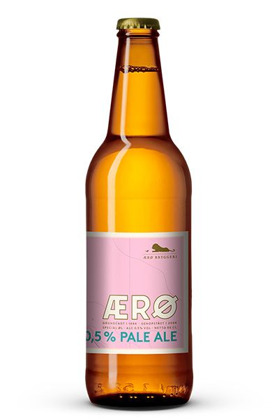 Ærø Pale Ale 0,5%, 50 cl. 12 stk.