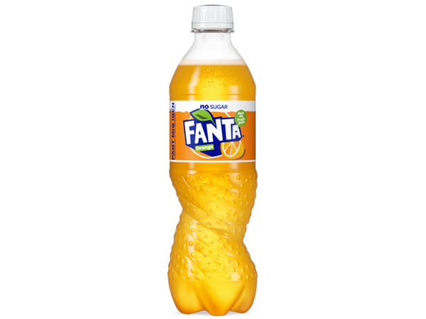 Fanta Orange Zero sugar 50 cl. 24 stk.