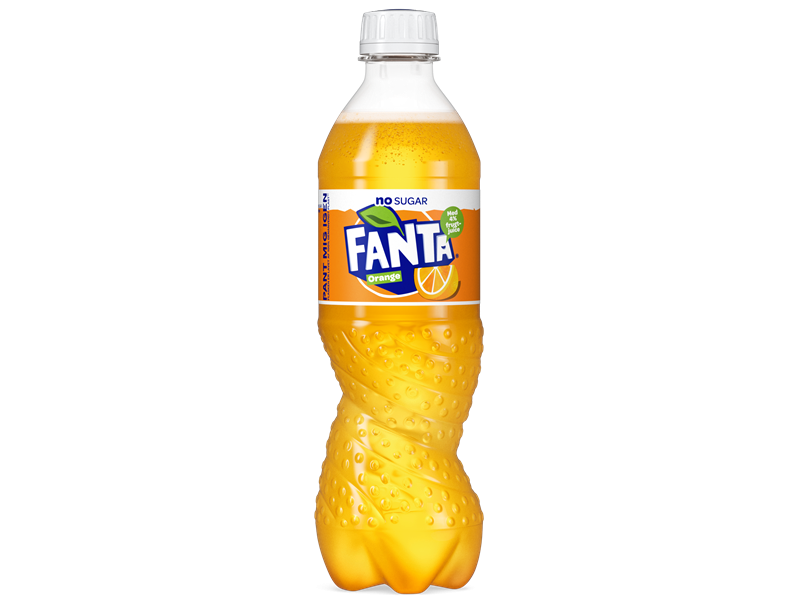 Fanta  Orange  Zero sugar 50 cl. 24 stk.