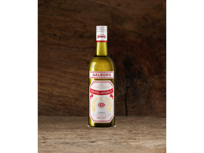 Rød Aalborg, Tafel akvavit, 70 cl.
