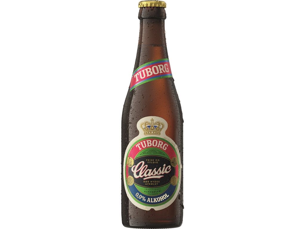 Tuborg Classic 0,0 %  33 cl. 30 stk.